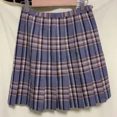 【イーストボーイ】 プリーツスカート チェック 青　グレー系