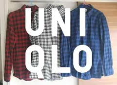 ユニクロ（UNIQLO）ネルシャツ　3枚セット
