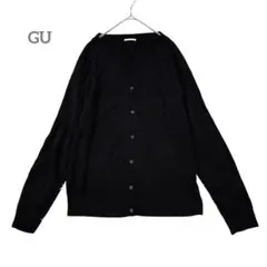 GU ジーユー Vネック カーディガン 長袖 レディース XL シンプル 秋冬