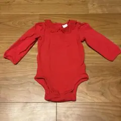 H&M 赤 長袖ロンパース 68cm