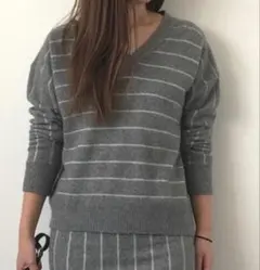 未使用⭐︎バンヤードストーム ボーダーVネックニット サイズ0