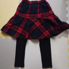 anyFAM赤黒チェック柄スカート 110サイズ