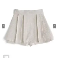 グレイル GRL ツイードプリーツミニスカートパンツ［pa092］