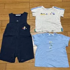オーバーオールとTシャツセット familiar オールインワン