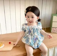 ベビー服 ロンパース カバーオール 花柄