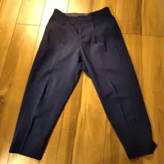 GLOBAL WORK　ダークブルー チェック柄 スラックス