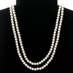 2連パールネックレス 7mm珠