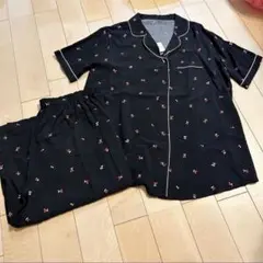 新品　マタニティパジャマ　チェリー　ブラック　M