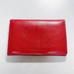 【美品】FRAME WORK 名刺入れ グロス カードケース ワイン 本革