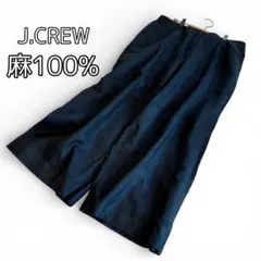 【J.CREW/ジェイクルー】ワイドパンツ メンズ リネン麻100% ブラック