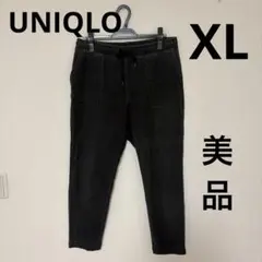 雪*ご様 【美品】ユニクロ／デニムジャージーテーパードパンツXLグレー