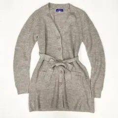 極美品✨ バーバリーブルーレーベル ニット ロングカーディガン ベルト付き 38