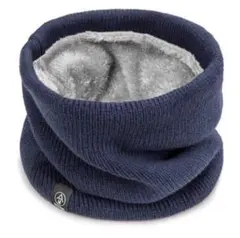 ネックウォーマー マフラー　冬　防寒　防風　バイク　自転車　ネイビー