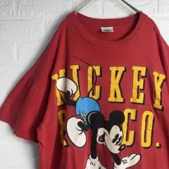 【90s】 Mickey.co デカプリント シングルステッチ Tシャツ