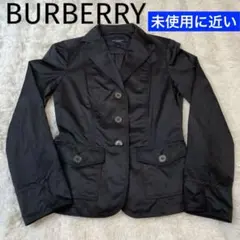 未使用に近い　BURBERRY テーラードジャケット 薄手　S レディース　黒