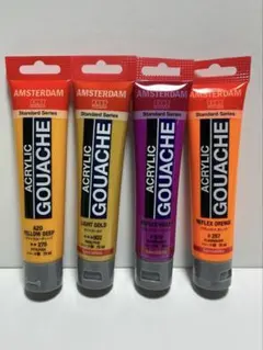 ほぼ新品！アムステルダム70ml×4本セット、アクリルガッシュ、即購入可！