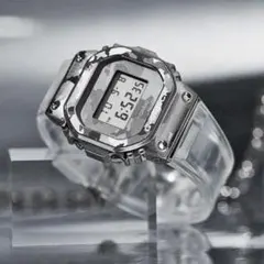 G-SHOCK迷彩＆透明クリアスケルトン新品メンズ金属ベゼル逆輸入Gショック