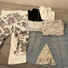 春夏カジュアルファッションセット（パンツ・ブラウス・セーター・ドレス等）