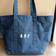 familiar ファミリア クマ刺繍 ネイビー トートバッグ マザーズバッグ