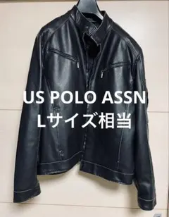 US POLO ASSN レザージャケット　Lサイズ相当 黒　ブラック