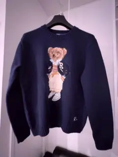 全新、未使用✨poloクマ刺繍セーター ネイビー