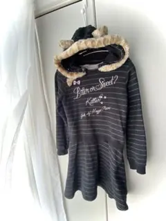 メゾピアノ 猫耳　フード付きワンピース　150