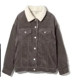 ♥本日限定価格♥　コーデュロイBIGボアジャケット　グレイル