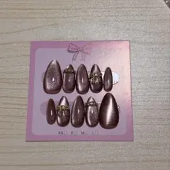 グリッター ピンク ネイルチップ 10個セット