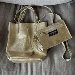 MARLON ゴールド ハンドバッグ✨お値下げ