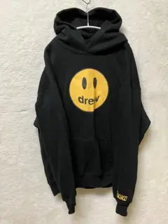 drew スマイリーフェイスパーカー 黒