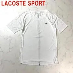 A3454 ラコステスポーツ 半袖Tシャツ 綿 ワンポイント 白 36