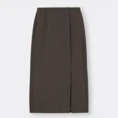 GU ジーユー　ブラウン タイトスカート 前スリット