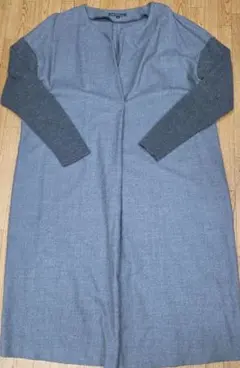 23区　バイカラーワンピース　袖ニット　長袖　ウール100％