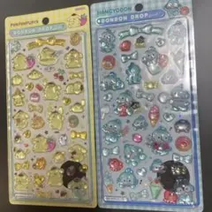 ポムポムプリン・ハンギョドン ボンボンドロップシール2シートセット