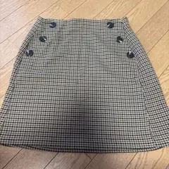 ハウンドトゥース柄 ミニスカート