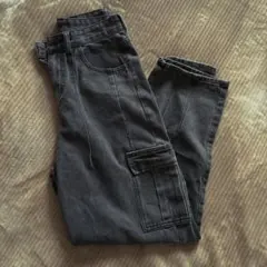 デニムカーゴパンツ ダークグレー
