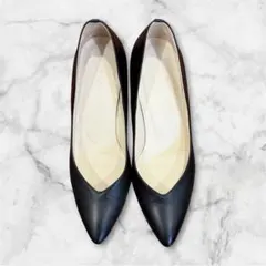 BARNEYS NEW YORK ポインテッド パンプス 黒 36.5 日本製のサムネイル