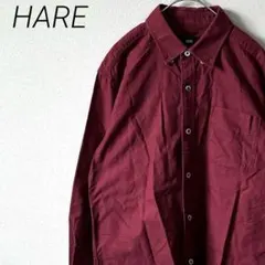 HARE シャツ 長袖 胸ポケット 無地 シンプル 綿100% カジュアルのサムネイル