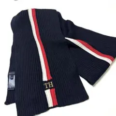年始限定価格✨Tommy Hilfiger ネイビー ストライプ マフラー