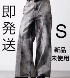 【CLEL】ヴィンテージデザイン フレアデニムパンツ　芸術デニム S