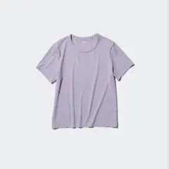 ユニクロ　クルーネックTシャツ パープル　ウルトラストレッチエアリズムTのサムネイル