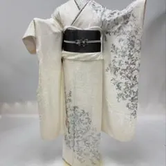 □越後十日町の一流染匠 桐屋翠山工房 振袖 辻が花 絞り 暈し染め 銀