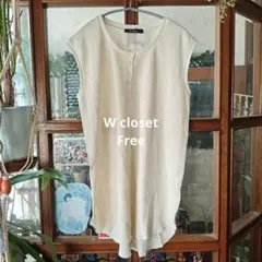 w closet アイボリー ノースリーブチュニック freeのサムネイル