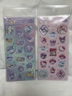 サンリオキャラクター　すりガラス風シール2セット