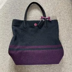 【値下げ】COACH 黒と紫のトートバッグ