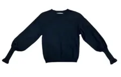 31 Sons de mode バルーンスリーブ ブラックセーター　セーター