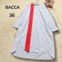 【 バッカ BACC】ストライプライン　オックスフォードシャツワンピース　M相当のサムネイル