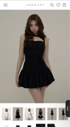 andmary Sala lace mini dress 黒 - メルカリ