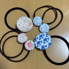 花柄ヘアゴム 3個2組　6個セット