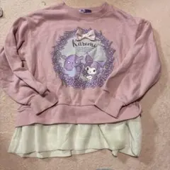 Kuromi トレーナー 130サイズ ピンク　裏起毛なし